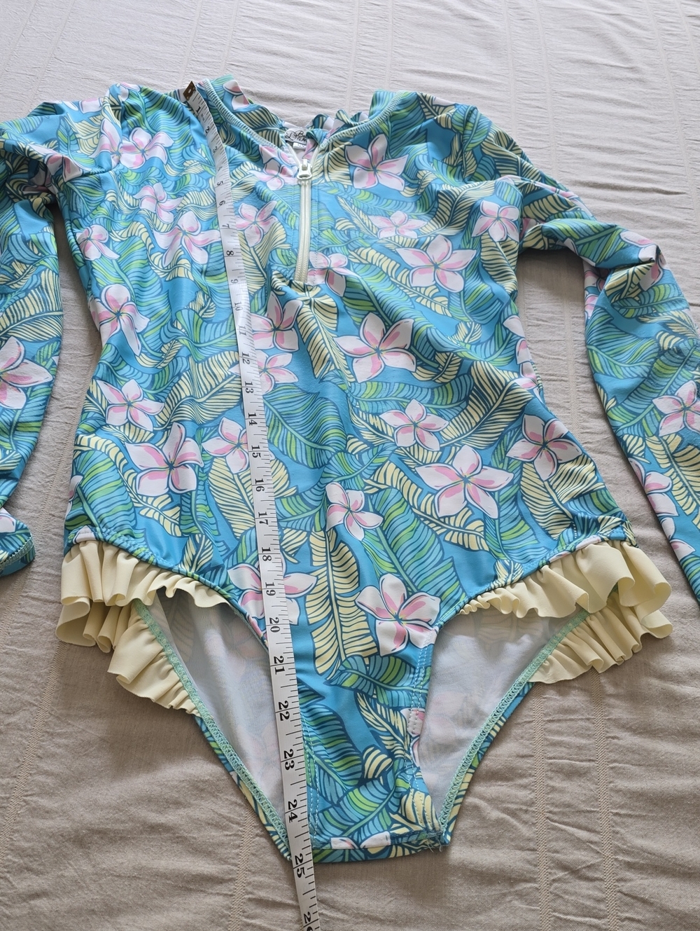 Danna Belle Girl Floral Print Rash Guard Swimsuits (Set of 2) Girls Size 12 - Picture 11 of 17